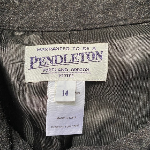 Pendleton shacket gray size 14P pockets - Picture 5 of 10